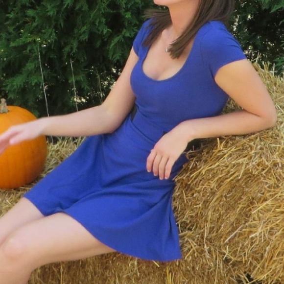 Indigo Dress with Cutout by AE - Picture 5 of 6